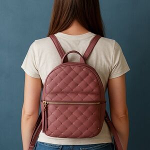 Studded Mauve Backpack